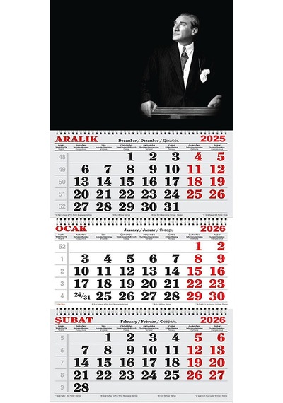 2026 Yılı Gemici Takvimi ---atatürk ,aydınlığa Çıkan Yol