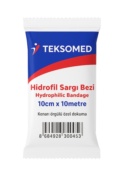 Teksomed - Hidrofil Sargı Bezi 10 Cm X 10 Metre 1 Adet