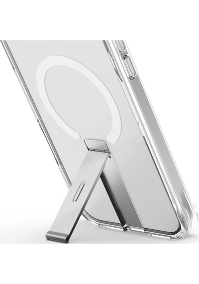 Apple Uyumlu iPhone 16 Pro Kılıf Eleva Serisi Standlı Magsafe Özellikli Magclick Premium Kılıf Clear
