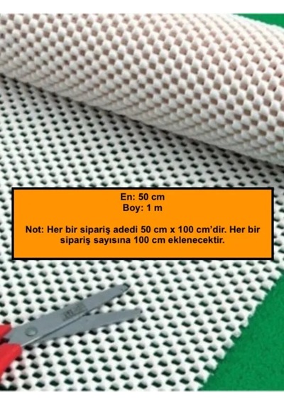Halı Kaydırmaz Altlık, Jel Taban Halı Kilim Altlığı 50 Cm X 100 Cm Yeşil