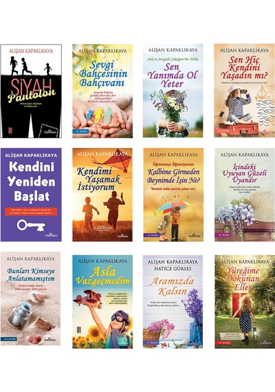 Alişan Kapaklıkaya Seti 12 Kitap Takım - Yediveren Yayınları