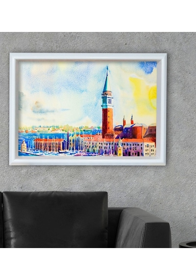 Bk Gift San Giorgio Maggiore Island Tasarımlı Özel Ahşap Çerçevel (507630973)
