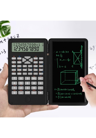 Valkyrie Zh69 Dijital Ekranlı Stylus 6 İnç Hesap Makinesi Dual Bilimsel Fonksiyonlu Katlanabilir Siyah