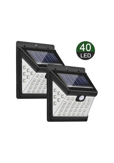 Güneş Enerjili Hareket Sensörlü 40 Led Duvar Lambası
