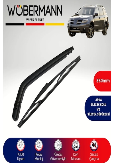Wöbermann Mitsubishi Outlander Cu 2003-2007 Arka Silecek Kolu Ve Süpürgesi Komple
