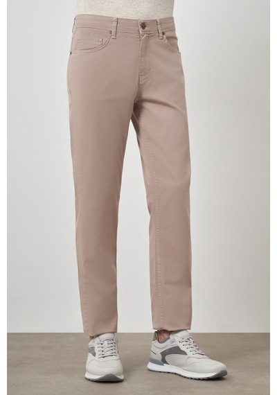 Morven Erkek Bej Pamuk 5 Cep Dynamic Fit Jean Kot Pantolon 25ms003039653 Bej