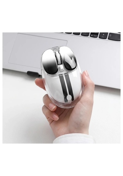 Mofıı M60 Şarjlı Kablosuz Mouse 3 Modlu Bluetooth + 2.4g + Kablolu 6400 Dpı Sessiz Rgb Mouse