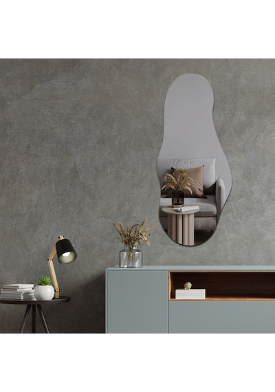 Salon Duvar Aynası Füme Ayna Tasarım Ayna 50cm X 115cm Füme