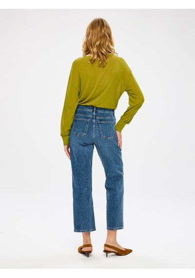 Faik Sönmez Mom Fit Beş Cep Elastanlı Jean Pantolon W27jpn009 Uw27jpn00927 İndigo
