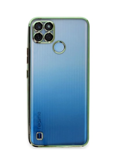 Realme C25y Uyumlu Kılıf Lensli Silikon - Yeşil