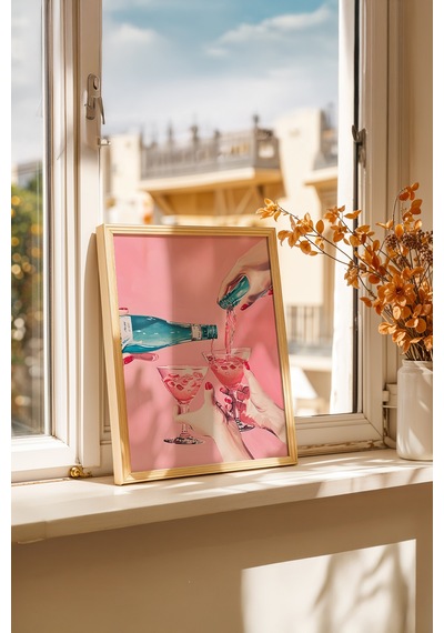 Gurme Mutfağı Temalı Ahşap Çerçeveli Poster Tablo 35 Ahşap 01