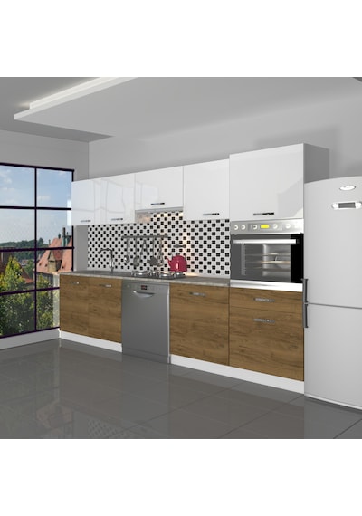 Decoraktiv Elite 280 Ankastre Boy Dolaplı Mdf Hazır Mutfak Dolabı - Tezgah Dahil - Pera - Beyaz Beyaz - Meşe Decoraktiv Elite 280 Ankastre Boy Dolaplı Mdf Hazır Mutfak Dolabı - Tezgah Dahil - Pera - Beyaz Beyaz - Meşe