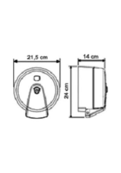 Vialli K3t Mini Cimri İçten Çekmeli Tuvalet Kağıdı Dispenser Şeffaf 16.5 x 12.2 x 11.2 CM