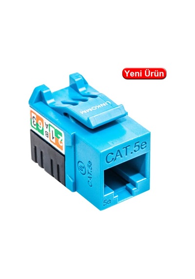 Lınkomm 34917 Cat6a 50u 90 Derece Keystone Jack Mavi