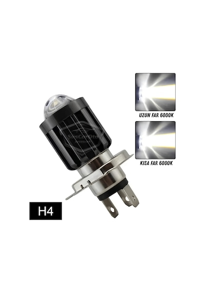 Fiat Tipo 1993-2000 Uyumlu Mercekli Far Ampulü Led Xenon Beyaz Renk Far Şimşek Etkili Csp Led Lamba Uzun Kısa 2 Adet Takım