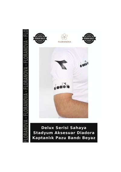 Delux Serisi Sahaya Stadyum Aksesuar Diadora Kaptanlık Pazu Bandı Beyaz