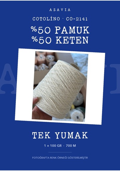 Lana Gatto Cotolino Örgü İpi %50 Pamuk %50 Keten 100 Gr 700 M Co-2141