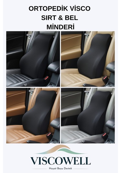 Ortopedik Sırt&bel Minderi Ortopedik Bel Minderi %100 Visco Destek Minder