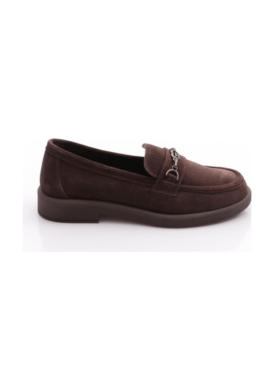 Dgn 258 Kadin Loafer Ayakkabi Kahve Süet