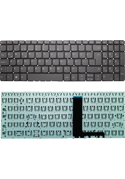 Işıksız, Uyumlu Notebook Klavye - Lenovo Ideapad V145-15ast 81mt - Sağ Üst Power Tuşlu