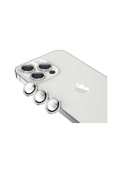 Zore İphone 13 Pro Uyumlu Cl-06 Kamera Koruyucu-gümüş