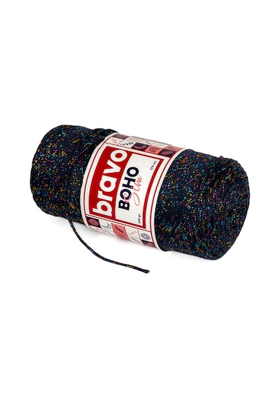 Boho Simli Polyester Makrome İplik 200 Gr 270 Metre Renk Kodu: 260m Lacivert Multicolor