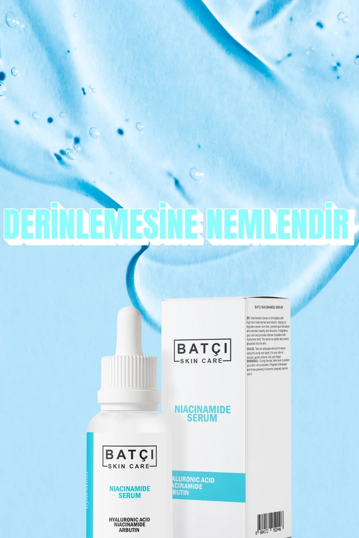 Nemlendirici Ve Aydınlatıcı Hyalüronik Asit, Arbutin, Niacinamide Serumu - 30ml