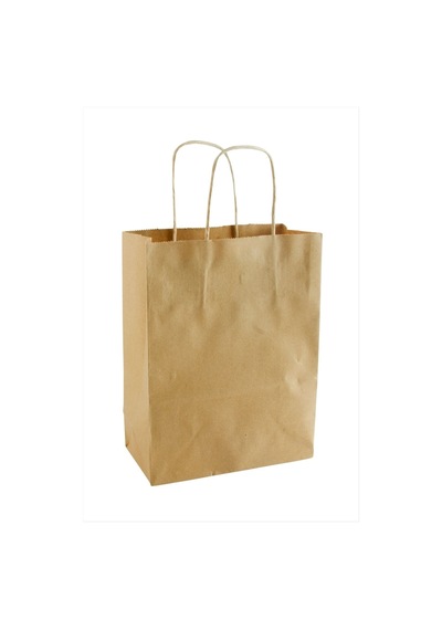 8x15x20 - 525 - Cm Kraft Büküm Saplı Kağıt Poşet 1 - Spt-gld - Adet Kahverengi