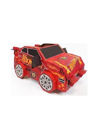 Kardinno Hot Wheelss Eğitici Oyuncak Karton Giyilebilir Çocuk Kostümü Etkinlik Parti Kostümü kırmızı