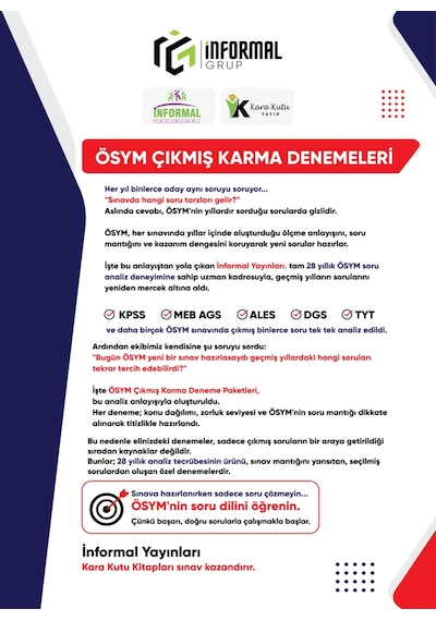 2026 KPSS Önlisans GY-GK ÖSYM Arşivi Çıkmış Karma Kara Kutu 10lu Deneme Paketi Dijital Çözümlü