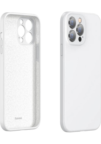 Hepsi Baseus Liquid iPhone Uyumlu 13 Pro Max Kılıf Kamera Korumalı İçi Kadife Silikon Kılıf- 5775 Najmaddin Mavi