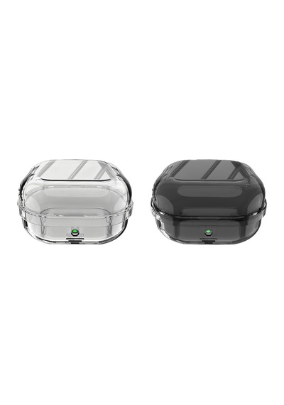 Samsung Uyumlu Galaxy Buds 4 Pro / Buds 4 Kılıf Kristal Silikon Şeffaf Case 47 Siyah