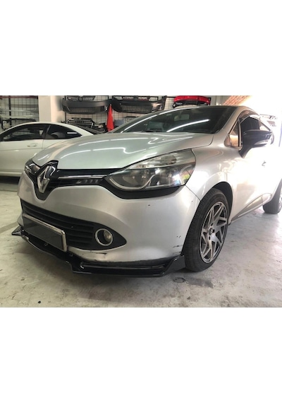 Renault Clio 4 Ön Ek Lip 3 Parça Parlak Siyah Voltex Tam Uyumlu