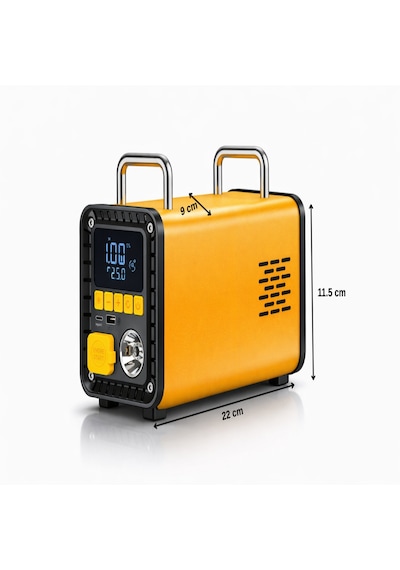 12v 1600a Akü Takviye Cihazı 150 Psı Dijital Kompresörlü Taşınabilir Güç İstasyonu
