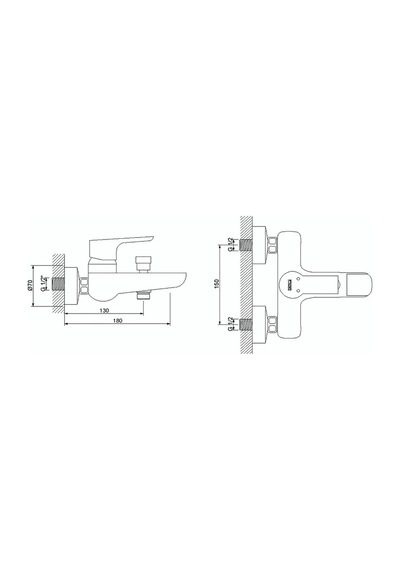 Newarc 921511N Natural Banyo Bataryası Krom