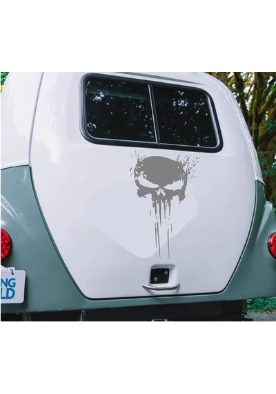 The Punisher Sticker - Araba Oto Motosiklet Karavan Cam Sticker - 00201 60X39 Cm