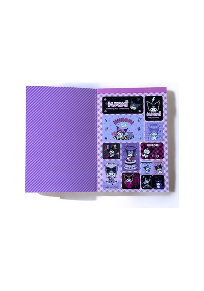 Bak Gel Al Mor-pembe Kuromi Sticker Albümü Kuromi Gotik Sticker Defteri - Mor Ve Pembe Çizgi Karakter Koleksi - Bgakuromi008 Çok Renkli
