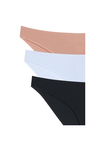 New Lilla 10010 Slip İz Yapmaz 3'lü Bikini Külot Paketi Çok Renkli