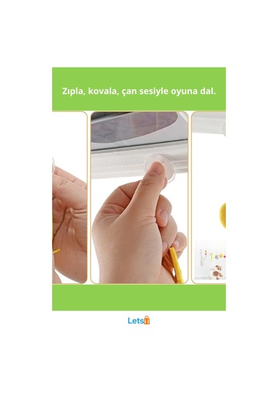 Elastik Yapışkanlı Kedi Oyun Oltası Çanlı Eğlenceli Oyun