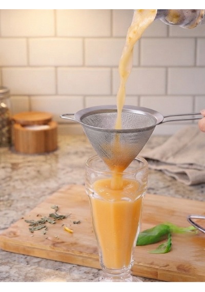 Mucit Home Çift Kulaklı Shake Süzme Süzgeci Konik Huni Süzgeç Kokteyl Süzgeci 12 Cm Gri