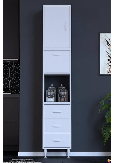 Roven 35 Cm 3 Çekmeceli Çok Amaçlı 2 Kapaklı Mutfak Kiler Banyo Organizer Çocuk Odası Dolabı Beyaz Roven 35 Cm 3 Çekmeceli Çok Amaçlı 2 Kapaklı Mutfak Kiler Banyo Organizer Çocuk Odası Dolabı Beyaz
