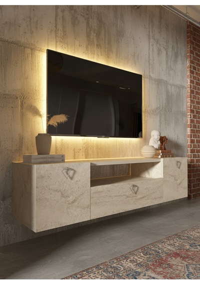 Resital Tv Ünitesi S1241-8 Traverten Traverten