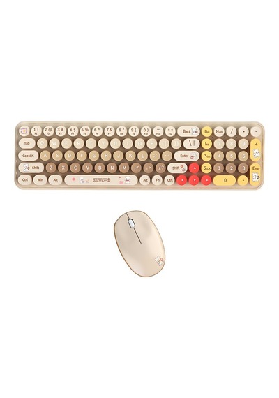 Mofıı Baby Bear Kablosuz Klavye Mouse Seti 2.4g Sevimli Ayıcık Tasarımlı 85 Tuş Kompakt Set Optik