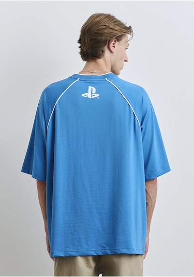 Mavi - Playstation Baskılı Mavi Forma Tişört 0612939-70772 Mavi