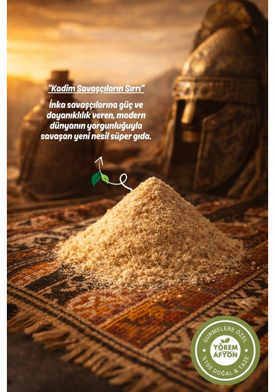 Yörem Afyon And Dağlarının Süper Kahramanı 4500 Rakım Hakiki Peru Maca Maka Kökü Tozu Lepidium Meyenii 60g