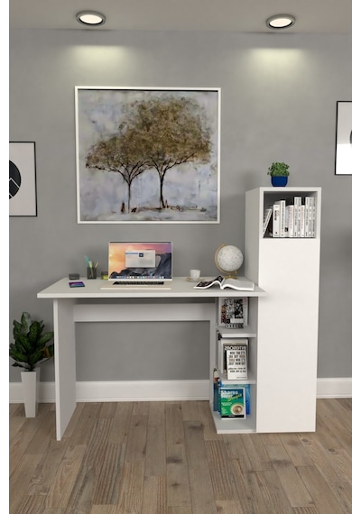 Moonlife Diamond Dolaplı Çalışma Masası Beyaz Moonlife Diamond Dolaplı Çalışma Masası Beyaz