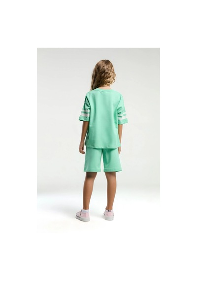 U.S. Polo Assn. Kız Çocuk Bermuda Takım - Bambu Bambu