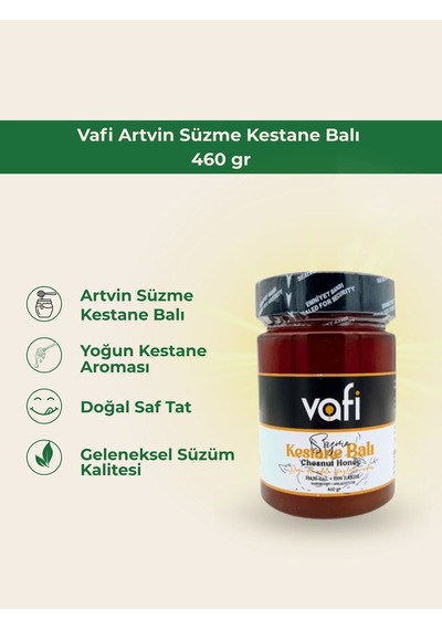Vafi Artvin Süzme Kestane Balı 460 Gr-4781