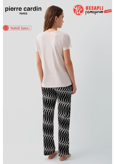 Pierre Cardin Premium Kadın Büyük Beden Modal Pamuklu Rahat Kalıp Kısa Kollu Pijama Takım Bej Pierre Cardin Premium Kadın Büyük Beden Modal Pamuklu Rahat Kalıp Kısa Kollu Pijama Takım Bej