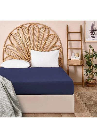 Soft Basic Tek Kişilik Lastikli Çarşaf - Lacivert - 100x200 Cm Çok Renkli